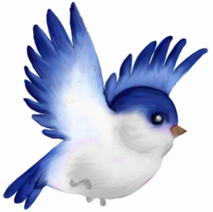  a blue singing bird